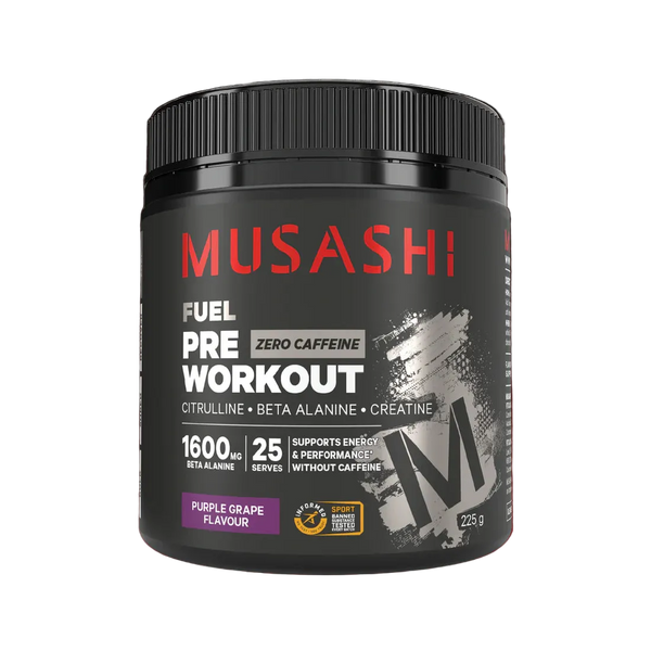 Musashi Pre Workout Zero Caffeine 225g